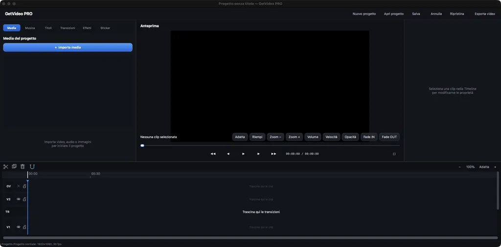 GetVideo PRO per Windows - Editor video