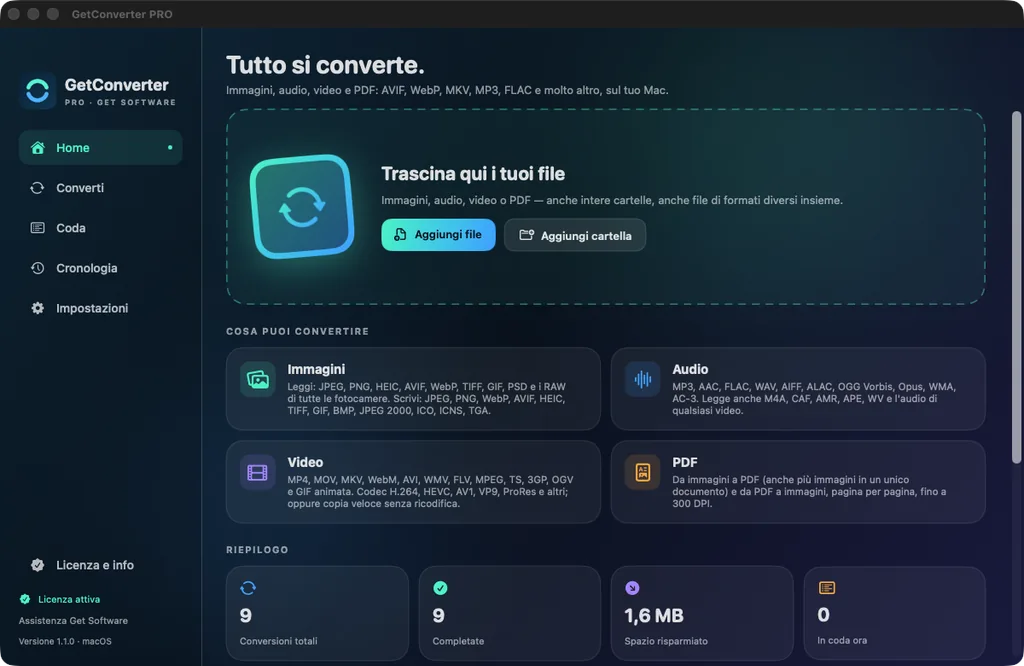 GetConverter PRO - convertitore di file per Mac