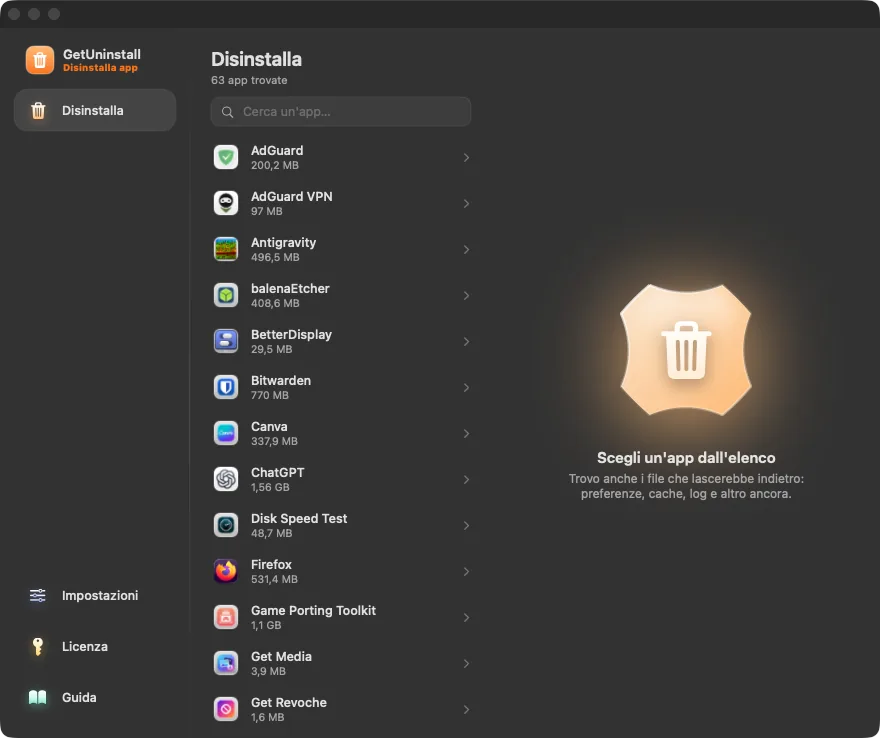 GetUninstall per Mac