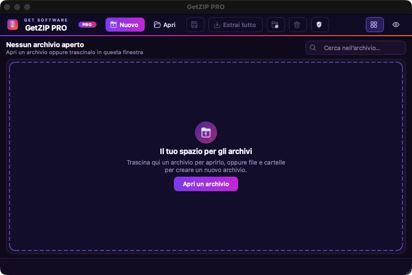 GetZip PRO per Windows - Gestione archivi compressi