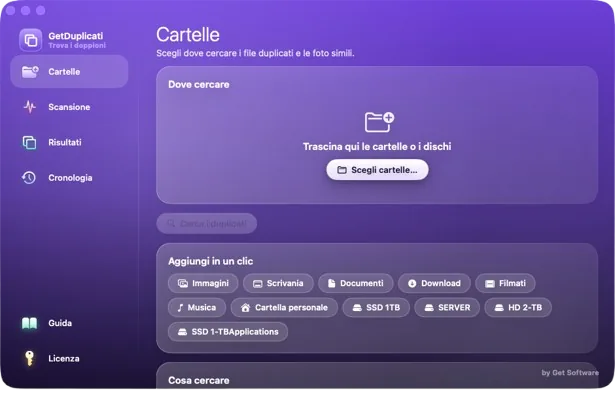 GetDuplicati per Mac - Trova file duplicati e foto simili